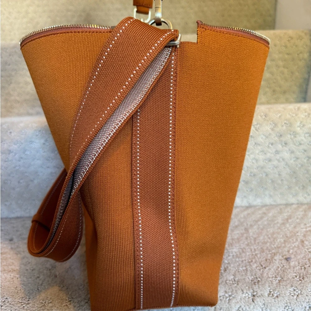 Rothy's Mini Zip Bucket in Amber Brown - Picture 3 of 8